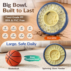 KADTC 4-cup capacity dog bowl supports real meals with kibble or toppers.
