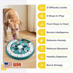 KADTC dog puzzle toy-cylinder-setup demonstrates customizable difficulty for smarter play.