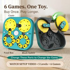 KADTC dog puzzle toy's durable ABS shell resists daily pawing during play sessions.