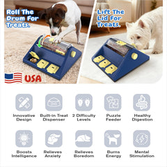 KADTC paw-activated treat dispenser promotes interactive play and rewards.