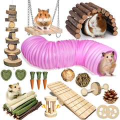 Kagoty hamster toy set with 40 pieces for engaging cage play
