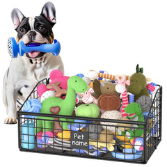 Kaiferty indestructible dog toy basket for durable toy storage