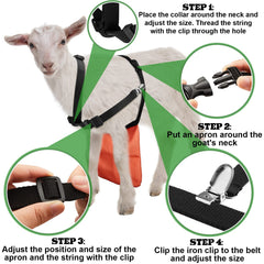 Kajaia goat apron neck-strap design centers the weight for stability.