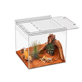 KAKOOTI Reptile Terrarium front view shows clear acrylic for easy pet monitoring