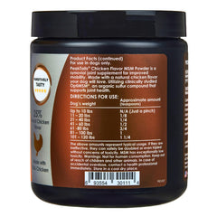 KALA HEALTH PeakTails chicken-flavor MSM powder appealing to dogs at treat time.