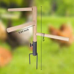 Kalekey chicken perch metal ground plug for secure outdoor setup