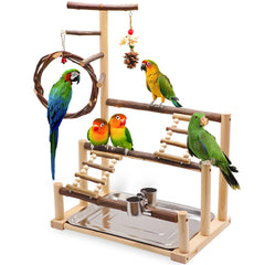 Kaliswell Bird Playground outside stand with ample space for small birds for active play