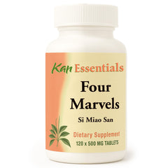 Kan Herb Four Marvels bottle and label for easy dosing and reliable daily use.