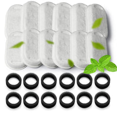 KANCHOU cat fountain filter 12-pack packaging shown