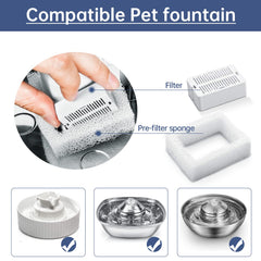 KANCHOU foam filter pre-filter traps hair and debris for easier cleaning.
