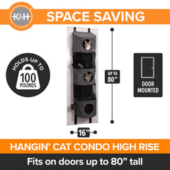 K&H Hangin Cat Condo mesh windows and peepholes for views