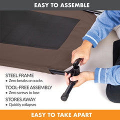 K&H Pet Cot collapsible design enables quick transport