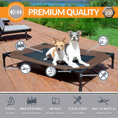 K&H Pet Cot mesh center highlights breathable airflow for comfort