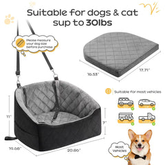 KANGREST dog seat back view highlights easy installation in cars