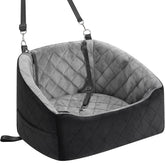 KANGREST dog seat front view shows secure fit for small dogs on car trips