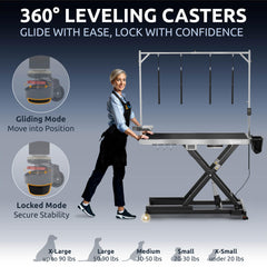 KANIS height-adjustable lift provides comfortable working height.