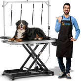 KANIS table top with anti-slip surface for secure grooming.