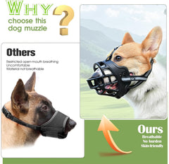 Kanuoc basket design enables panting and drinking while using the muzzle.