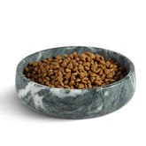 Karibiber Green Marble Dog Bowl side view shows sturdy construction for large dogs.