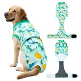 KAROKU dog recovery suit with breathable fabric supports comfortable wear during recovery.
