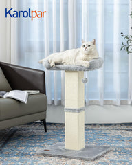 Karolpar cat scratcher plush perch offers cozy rest after play