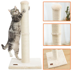 Karolpar indoor cat tree scratcher beige for stable play and scratching.