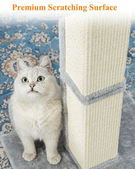 Karolpar sisal fabric scratch post promotes healthy scratching behaviors