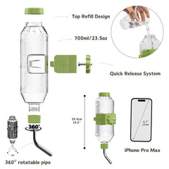 Kassiva BPA-free plastic drinker ensures safe hydration for small pets.