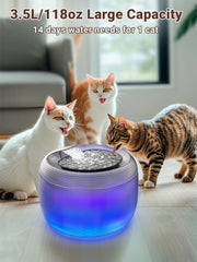 Kastty 118oz capacity water fountain supports long-lasting hydration.