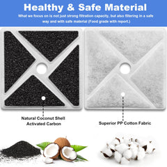 Kastty replacement filters set of 6 for reliable fountain filtration