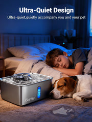 Kastty ultra-quiet 25dB pump ensures a calm feeding area.