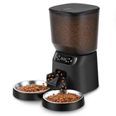 KATALICLAB dual-cat feeder front view with two bowls for shared meals.
