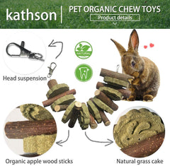 Kathson alfalfa cakes close-up, tasty chew supporting digestion