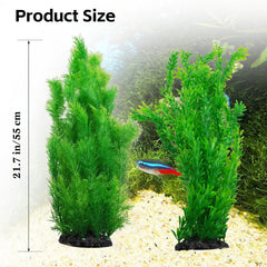 Kathson extra-large plastic aquarium plant provides dramatic vertical structure for large tanks.