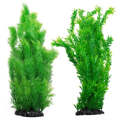 Kathson tall seaweed branch green decor enhances realism and hiding spots for fish.