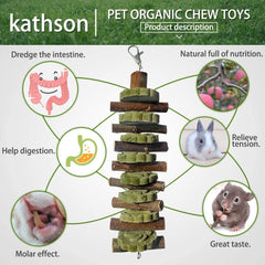 Kathson bamboo sticks natural texture, durable chews for small pets
