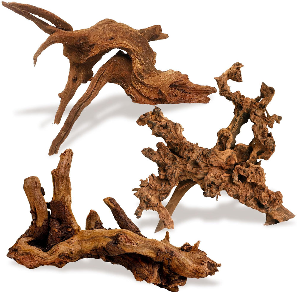 Kathson driftwood for aquarium decor, 7-11 inch, adds realism and hiding spots.