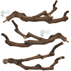 Kathson grapevine perch branch offers natural grip for small birds.