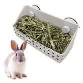 Kathson hay feeder wall-mount keeps hay off the cage floor for cleaner feeding.