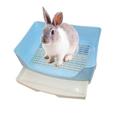 Kathson large rabbit litter box trainer in blue with drawer for quick cleaning