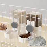 Kathson Rabbit Gravity Auto Feeder front view showing hanging design
