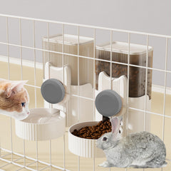 Kathson Rabbit Gravity Auto Feeder front view showing hanging design