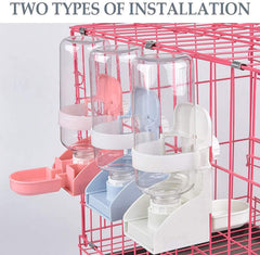 Kathson rabbit water bottle inside cage setup for tidy hydration access.
