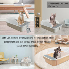 Kathson semi-enclosed litter box design for privacy and easy cleaning.