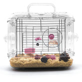 Kathson small animal carry cage with hamster front door for quick access.