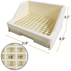 Kathson small pet potty corner tray with easy-clean drawer for quick waste removal.