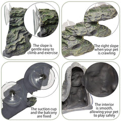 Kathson turtle rock-appearance platform blends naturally with décor to enhance aquarium scenery.