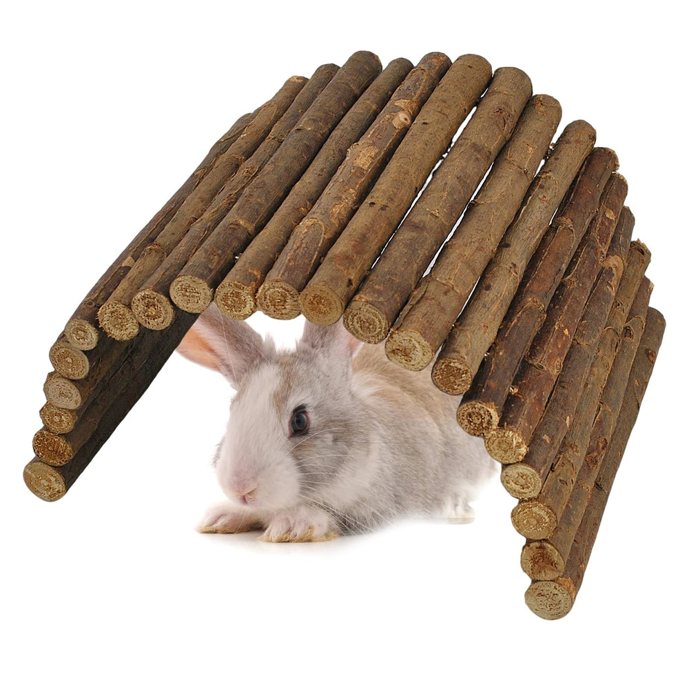 Kathson wooden hamster bridge, 19.6 inches long, ideal for spacious play areas.