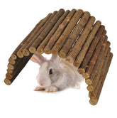 Kathson wooden hamster bridge, 19.6 inches long, ideal for spacious play areas.