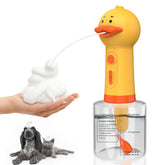 Katoggy electric foaming dispenser with duck design for quick, mess-free pet baths.
